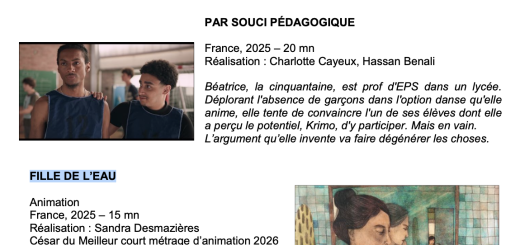 Auxerre soirée cours métrages 2026